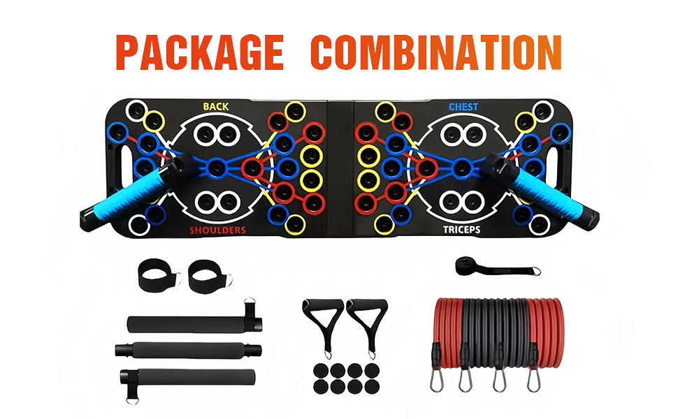 Багатофункціональна дошка для віджимань на 54 отвори — тренажер для м'язів грудей, рук та преса для дому, підходить для чоловіків та жінок