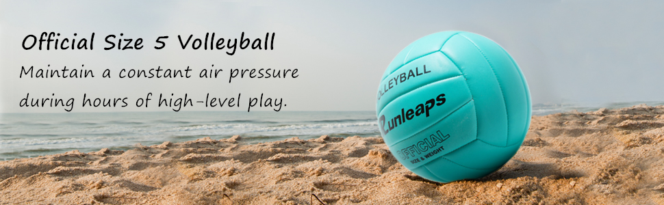 Волейбольний м'яч Runleaps для пляжного та залу: м'який дотик, розмір 5 (Blue)