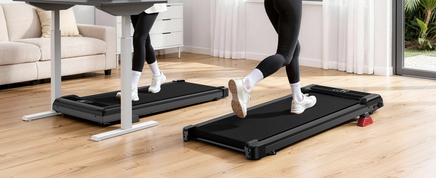 Бігова доріжка Walking Pad для дому з нахилом - електричний компактний тренажер Walkpad під стіл, чорний