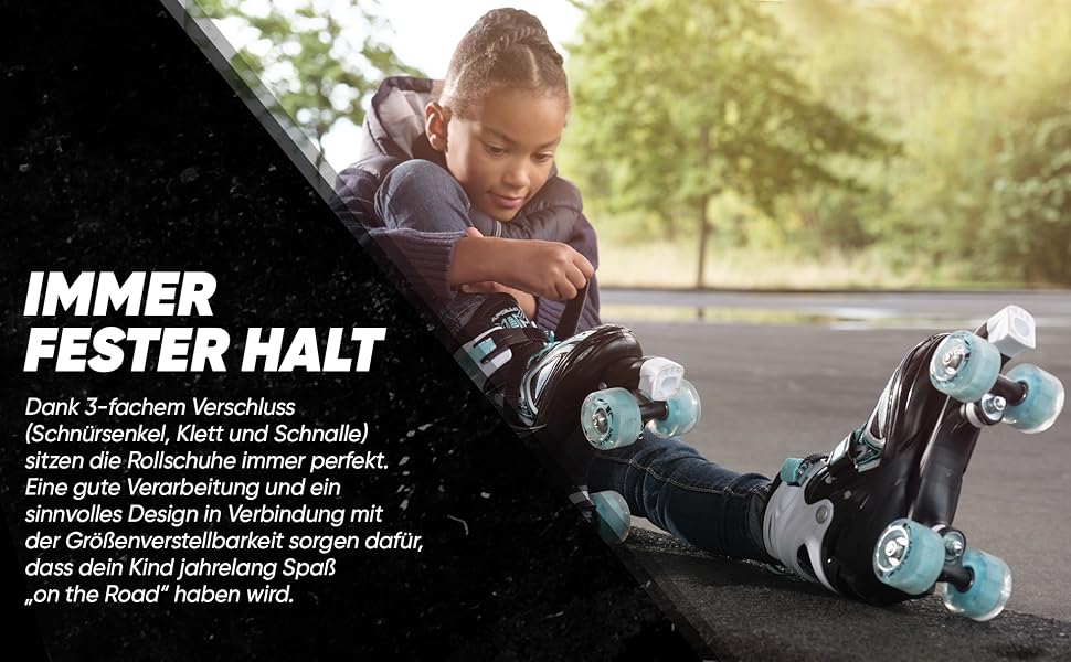 Дитячі ролики Apollo Super Quad X Pro з регулюванням розміру, LED, для дівчаток та хлопчиків, розмір 31-42 (35-38), блакитні