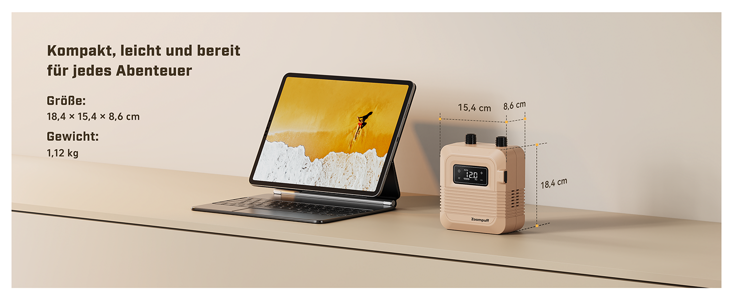 Електричний компресор для SUP-дошки 20 PSI: акумуляторний насос для надувних падлбордів, човнів та каяків з функцією автоматичного вимкнення