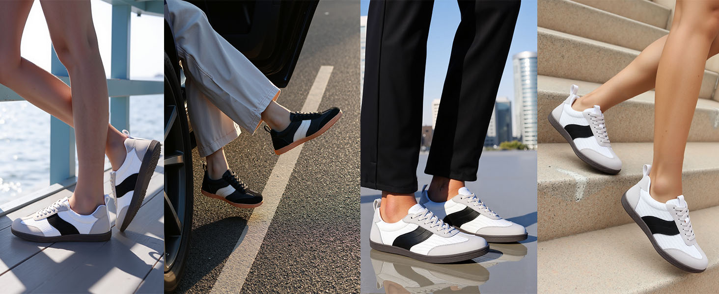 Жіночі широкі кеди для фітнесу та бігу Barfußschuhe (40 EU, сіро-чорні). Легкі дихаючі кросівки з широкою носковою частиною, Zero Drop