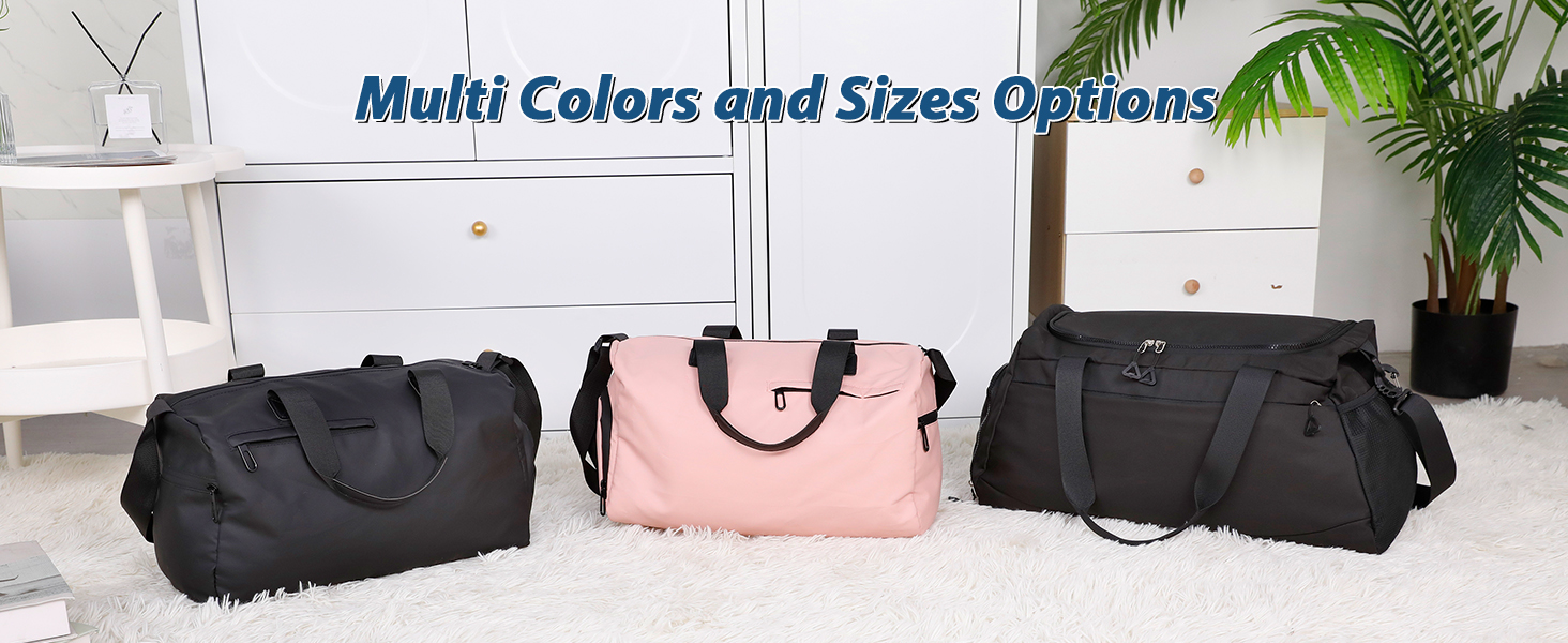 Спортивна сумка Romon для подорожей та тренувань з відділенням для взуття та мокрих речей, чорна, 39 × 23 × 22 см