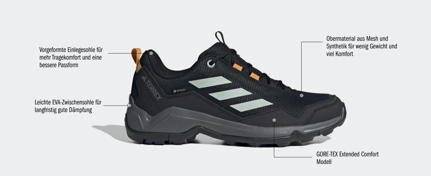 Черевики трекінгові Adidas Eastrail 2.0 RAIN.RDY, 44 EU, Помаранчевий, Чорний, Кораловий