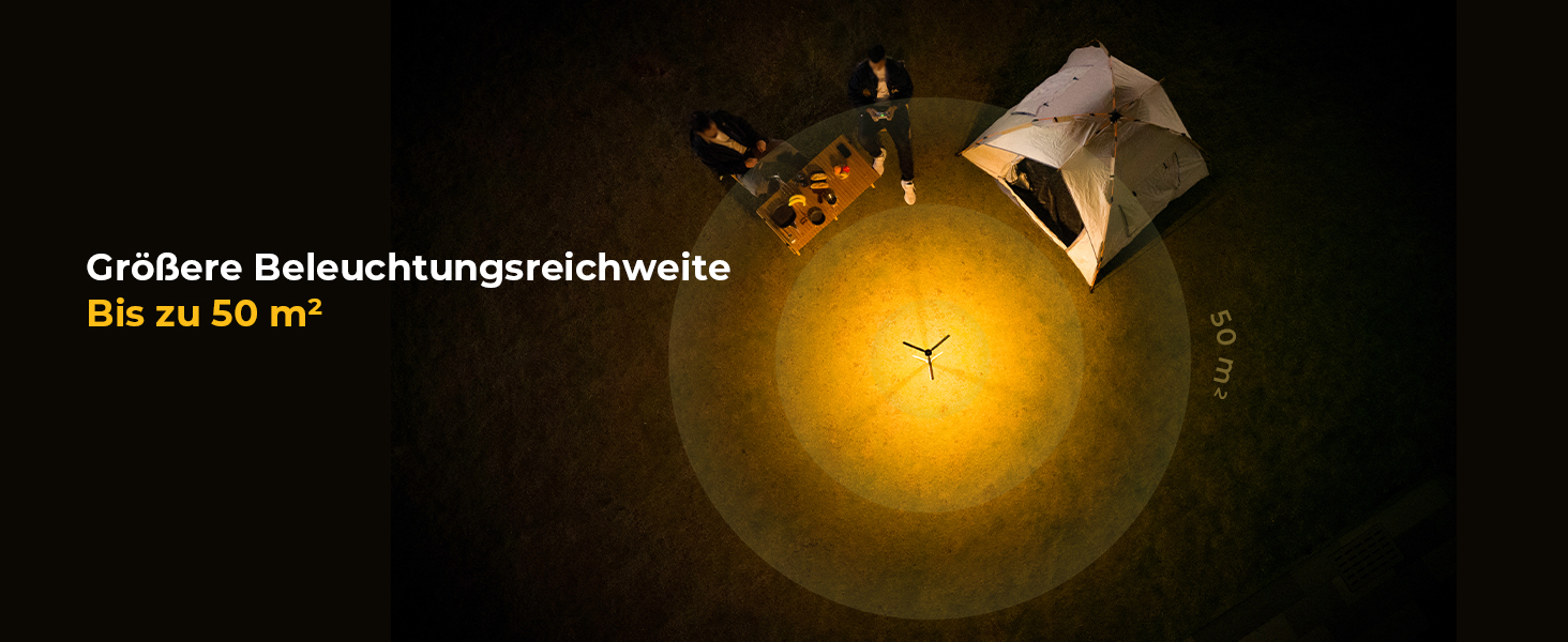 Ліхтар кемпінговий BougeRV 15600mAh, перезарядна лампа для кемпінгу, регульована висота та кут, IP54, водонепроникний, для кемпінгу, подорожей, надзвичайних ситуацій, зелений