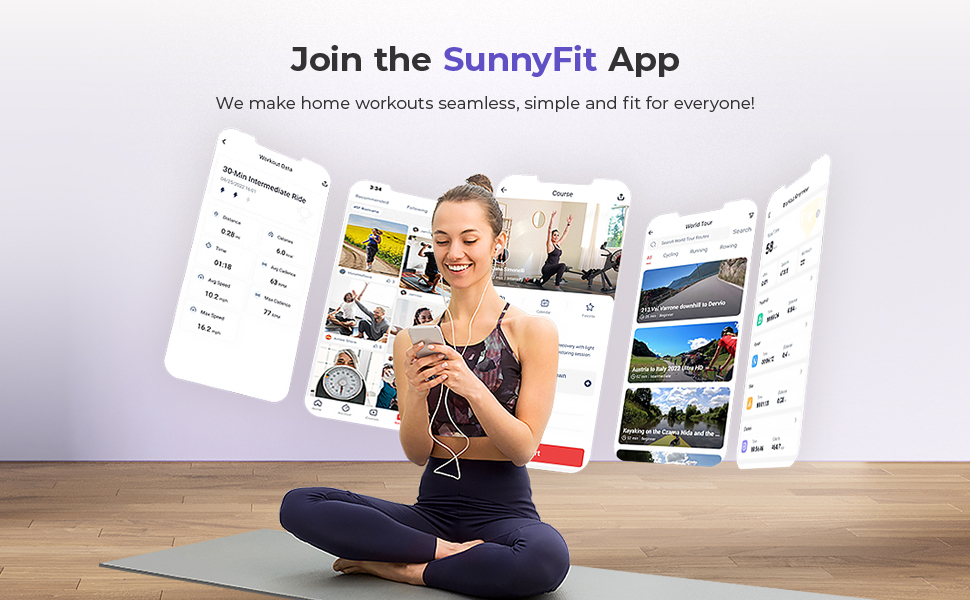 Еліптичний тренажер Sunny Health & Fitness SF-E323017, розумний, магнітний