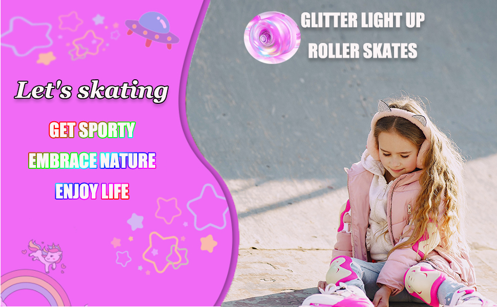 Роликові ковзани для дівчаток Vertellbar з LED підсвічуванням. Розміри 31-42, комфортні ролики для підлітків та початківців.