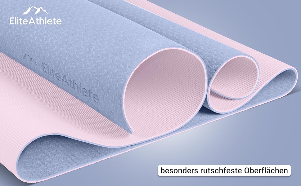 Йога мат EliteAthlete: спортивна, фітнес, гімнастична - з неслизьким покриттям. Розмір 183x61x0.6 см. Включає сумку та ремінь для перенесення. Колір: Ivory Cream