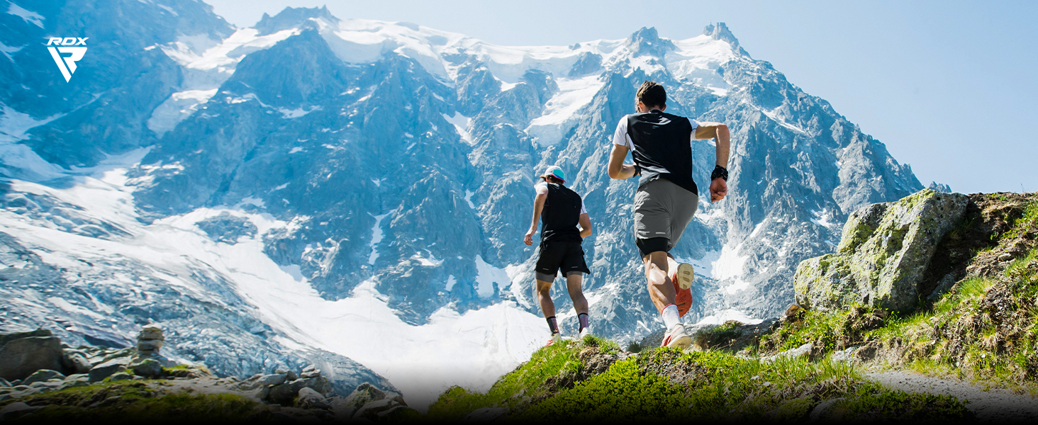 Шорти чоловічі RDX 2-в-1 для бігу та тренувань, компресійні, з кишенями на блискавках (Сірий, XL)