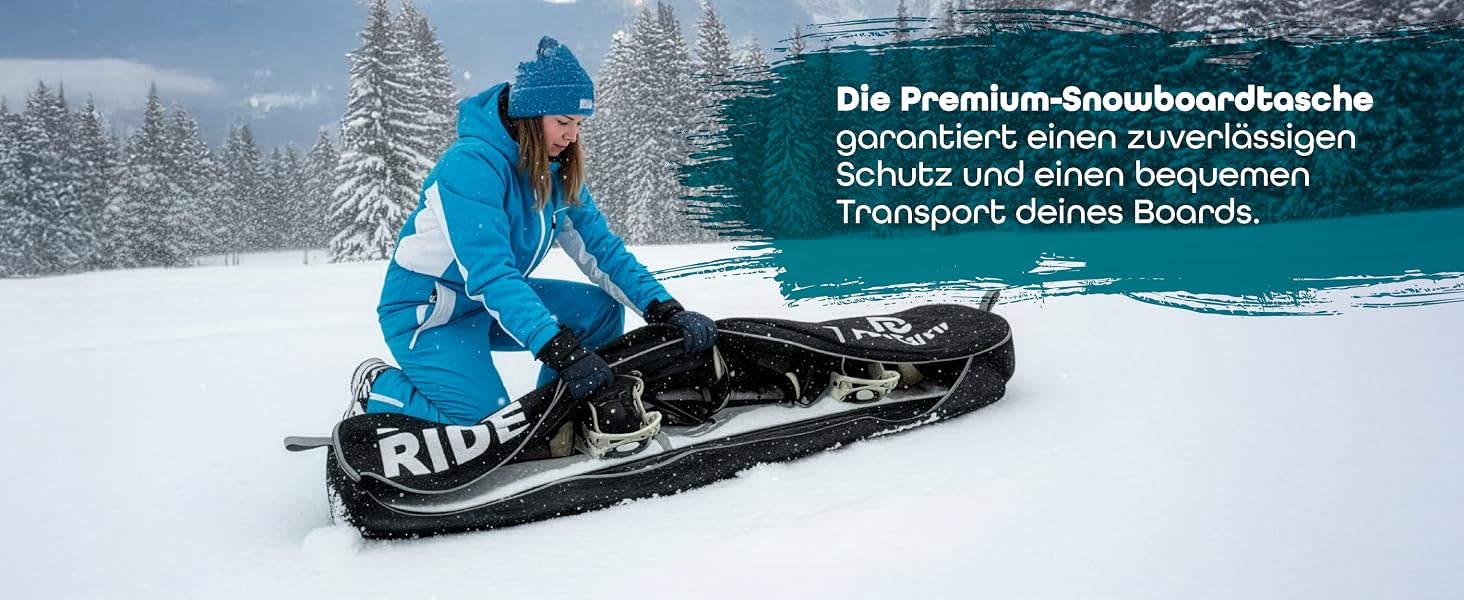 Чохол-сумка для сноуборда Born to Ride 170 см, водонепроникний рюкзак із 600D поліестеру з ПВХ-просоченням, чорний