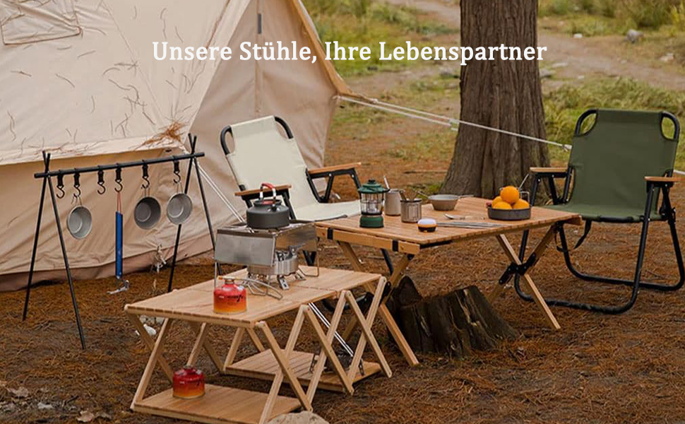 Зручний складаний стілець для кемпінгу та риболовлі TerraVibe Beige