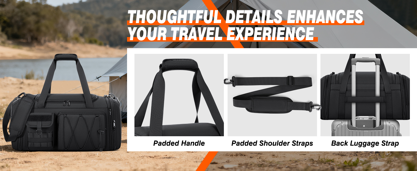 Спортивна сумка RAINSMORE 40L, водонепроникна, з відділенням для взуття, для чоловіків та жінок, чорна