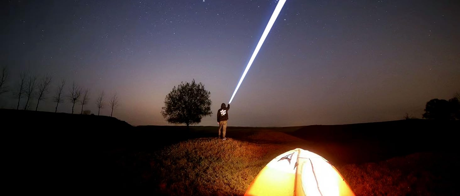 Ліхтар Jayxinli 500000 Люмен: Потужний LED ліхтар USB, 5 режимів, тактичний для кемпінгу та надзвичайних ситуацій