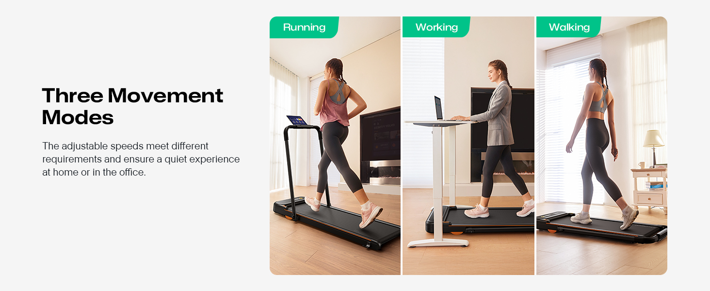 Walking Pad з нахилом 9%, амортизація 6 точок, тихий біговий стіл, 2.5 л.с. для дому/офісу (Чорний з ручкою, APP)