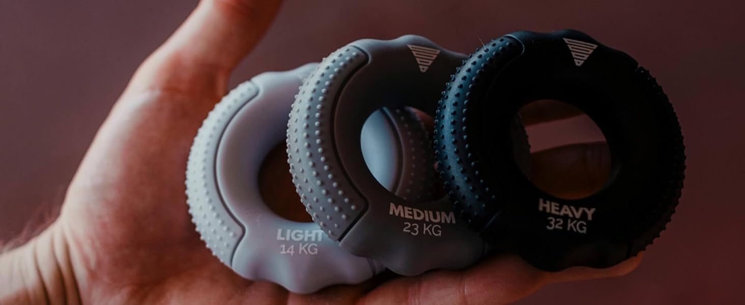 Набір для тренування сили рук GORNATION Griffkraft - 3 рівні, для підсилення сили зап'ястя та рук, портативні ручки для калістеніки та фітнесу