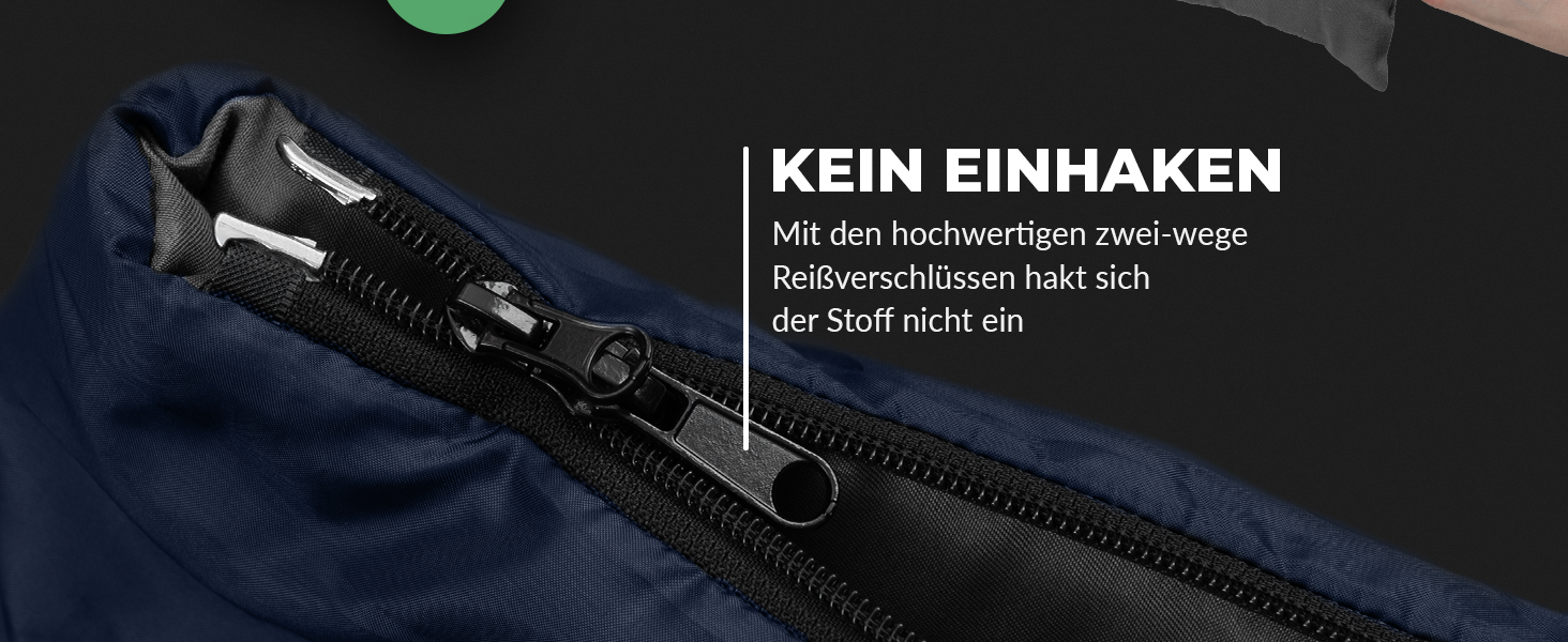 Спальний мішок туристичний з капюшоном до -3°C з подушкою - Outdoor зимовий та літній спальний мішок 3-4 сезони (75 x 220 см) - Гірський спальний мішок для жінок та чоловіків (теплий) Синій 150GSM, без капюшону