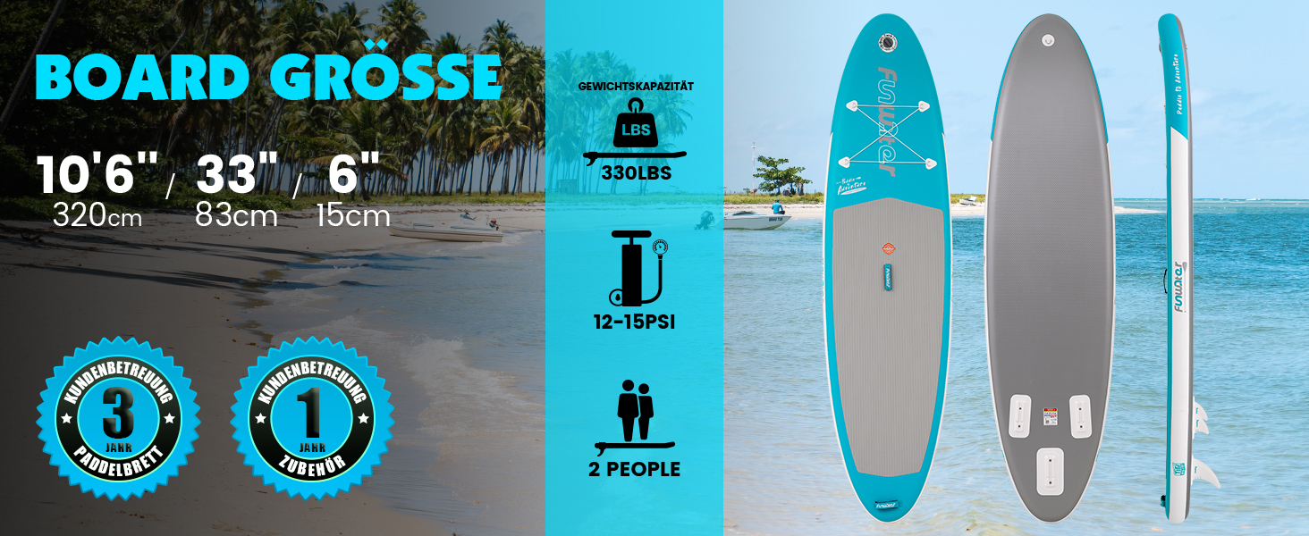 Надувний SUP-борд FunWater 10'6' для дорослих: комплект з аксесуарами