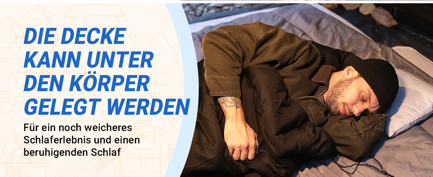 Сплячий мішок KingCamp для дорослих 3-в-1 з бавовняним флісовим підкладкою, зимовий, XXL, легкий, теплий, знімний ковдри, для туризму та відпочинку