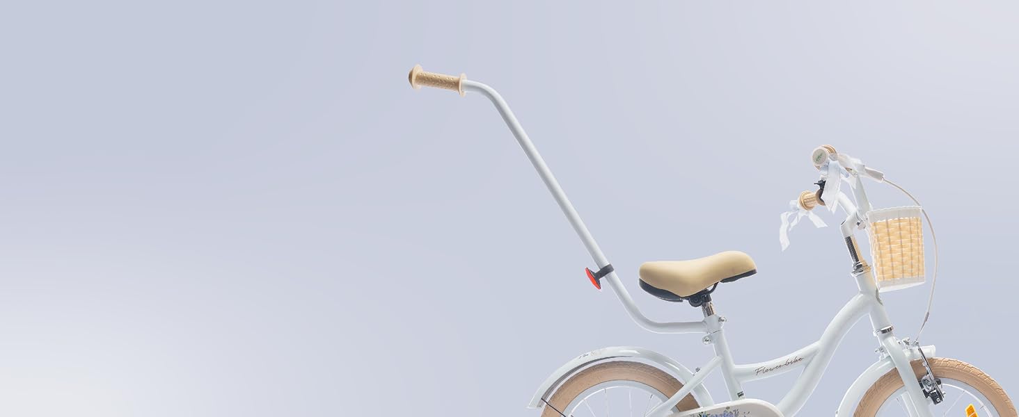 Велосипед Sun Baby Bicycle Flower, колеса на вибір, зі штангою, 2-6 років