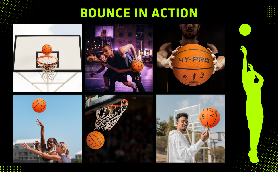 М'яч для баскетболу Hy-Pro, спортивний, тренувальний, помаранчевий, розмір 5