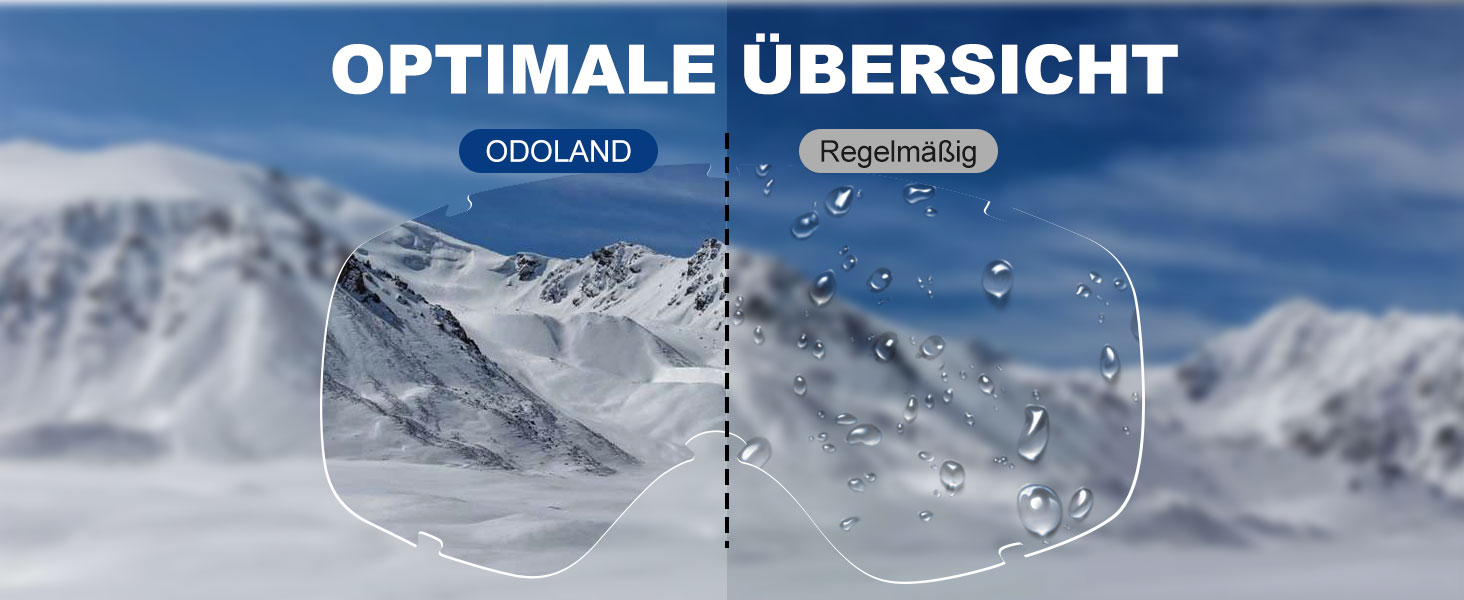 Гірськолижні окуляри Odoland Гірськолижні окуляри для дорослих для жінок та чоловіків хлопчиків, сферичні окуляри для сноуборду Сумісний із захистом від ультрафіолету Шолом проти запотівання для лижника дзеркальний (чорний зелений VLT 15)