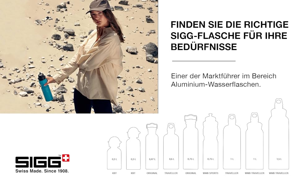 Фляга для велосипеда SIGG Alu 0.75л чорна - Швейцарія, спортивний ковпачок, без BPA, легка, герметична