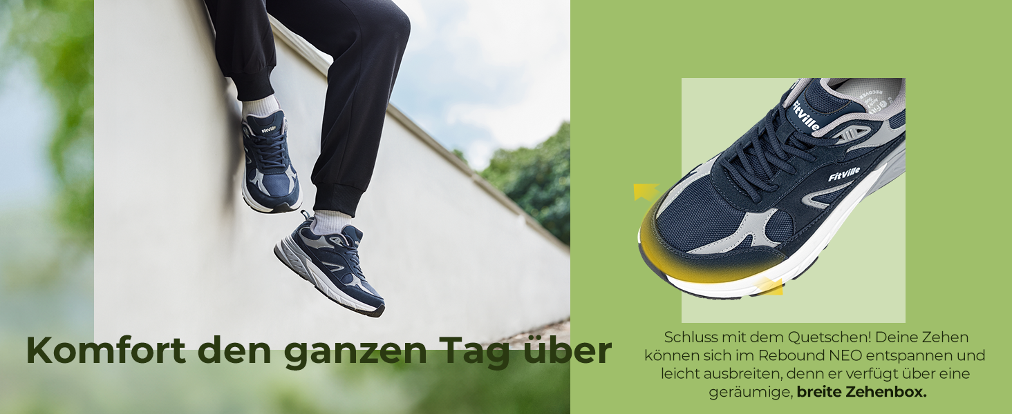 Кросівки FitVille для чоловіків, широкі, для бігу та занять спортом. Зручні кросівки з антиковзкою підошвою, дихаючі, для бігу по вулицях, на природі, для джогінгу, фітнесу та ходьби. Широкі кросівки для широкої стопи (50 EU X-широкі, бежеві з синім)