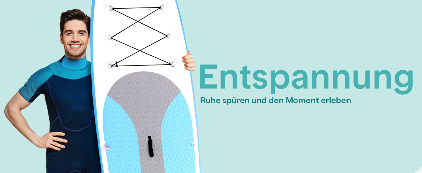 Надувний SUP СеренеЛайф для дорослих та дітей: комплект з веслом, насосом та сумкою. Touring SUP, рухлива дошка для плавання по морю, річці та озеру. Максимальне навантаження 155 кг, колір морської хвилі.