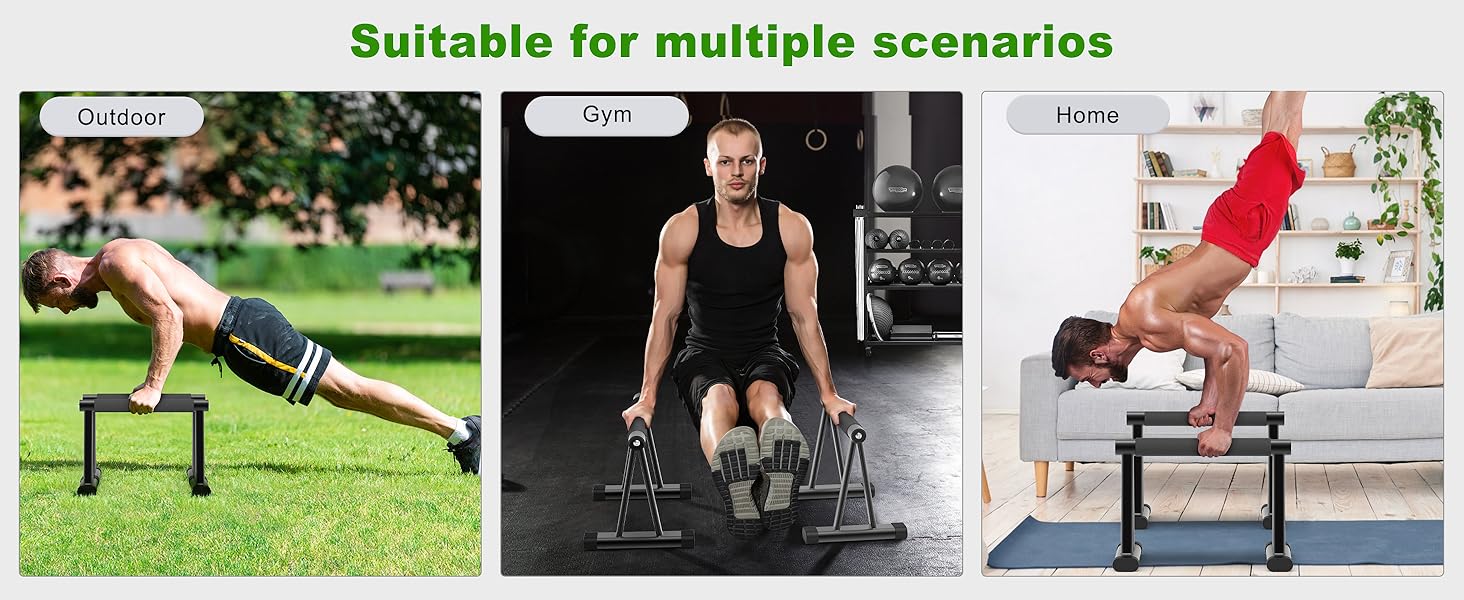 Віджимальні ручки Dolibest для калістеніки, фітнесу та йоги. Паралелетки для віджимань, стійка для перекидання, ручки для віджимань з дерева, 2 шт., середній розмір, для дому та спортзалу