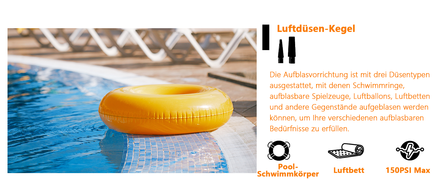 Електричний акумуляторний компресор для велосипеда, авто, мотоцикла та м'ячів SERVOMASTER (150 PSI)