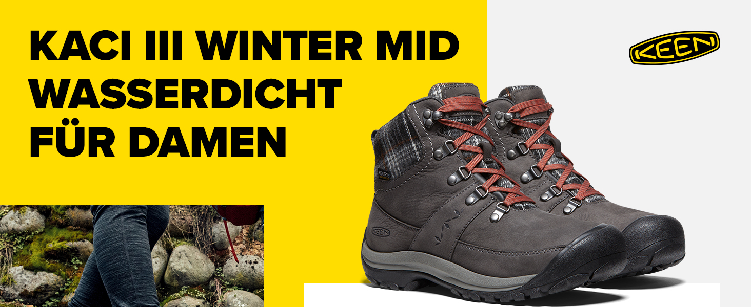 Черевики зимові KEEN Kaci 3 Mid Waterproof, жіночі, 39 EU, чорний/сталево-сірий