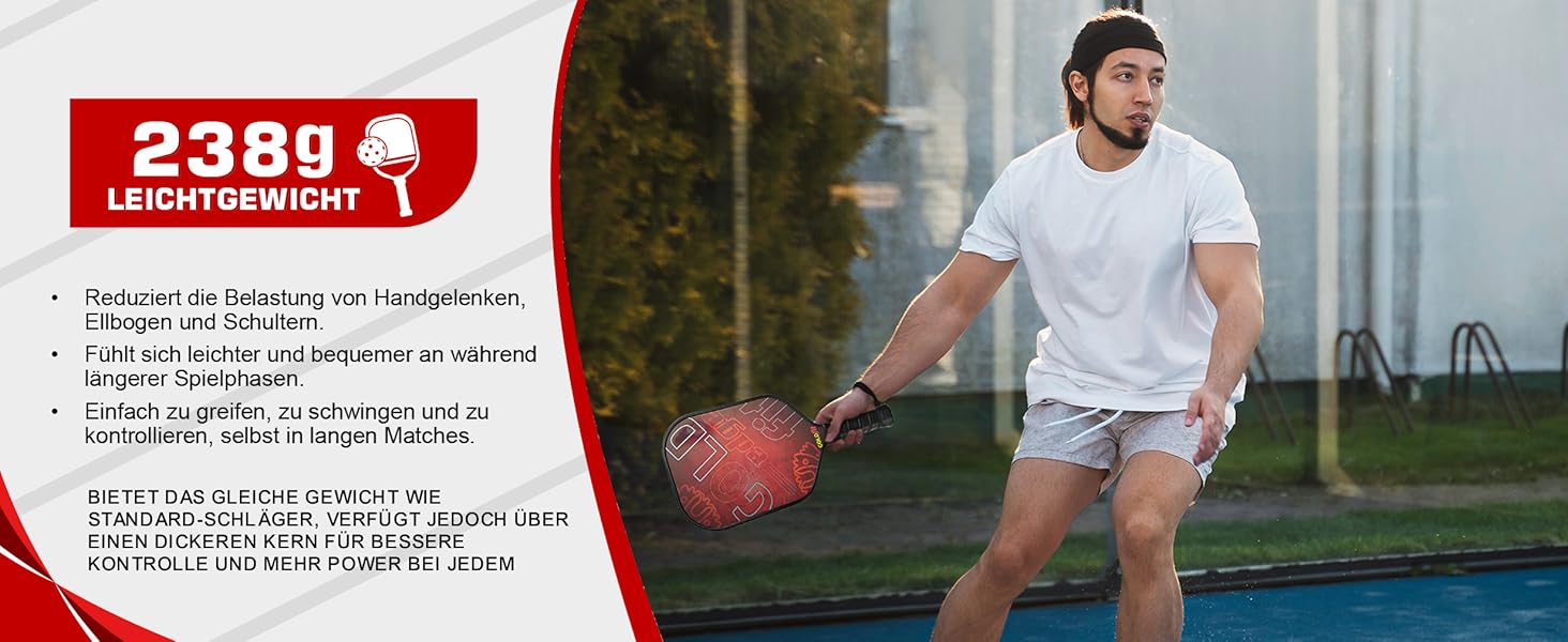 Набір для піклболу з карбоновим волокном, 4 м'ячі, сумка, легкий, ергономічний, для чоловіків та жінок всіх рівнів