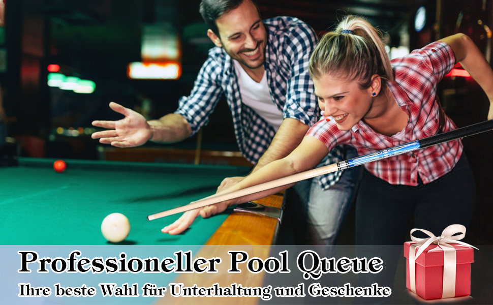 RAYNA GAMES: Більярдний кий для професійних гравців - якісний набір з канадського ахового дерева, з нержавіючою сталею, 58 дюймів, для дорослих