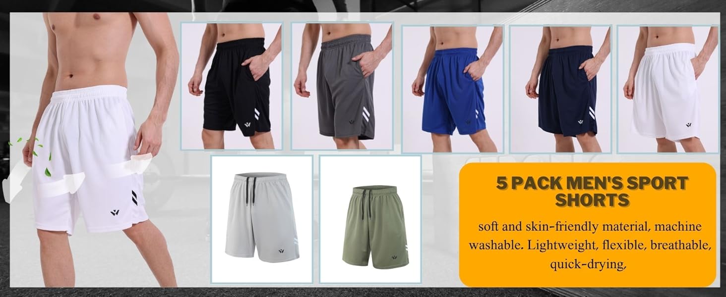 Спортивні штани чоловічі з кишенями та еластичним поясом, швидкодрійна спортивна/бігова штанина (4XL, чорний, сірий, білий, світло-сірий, зелений)