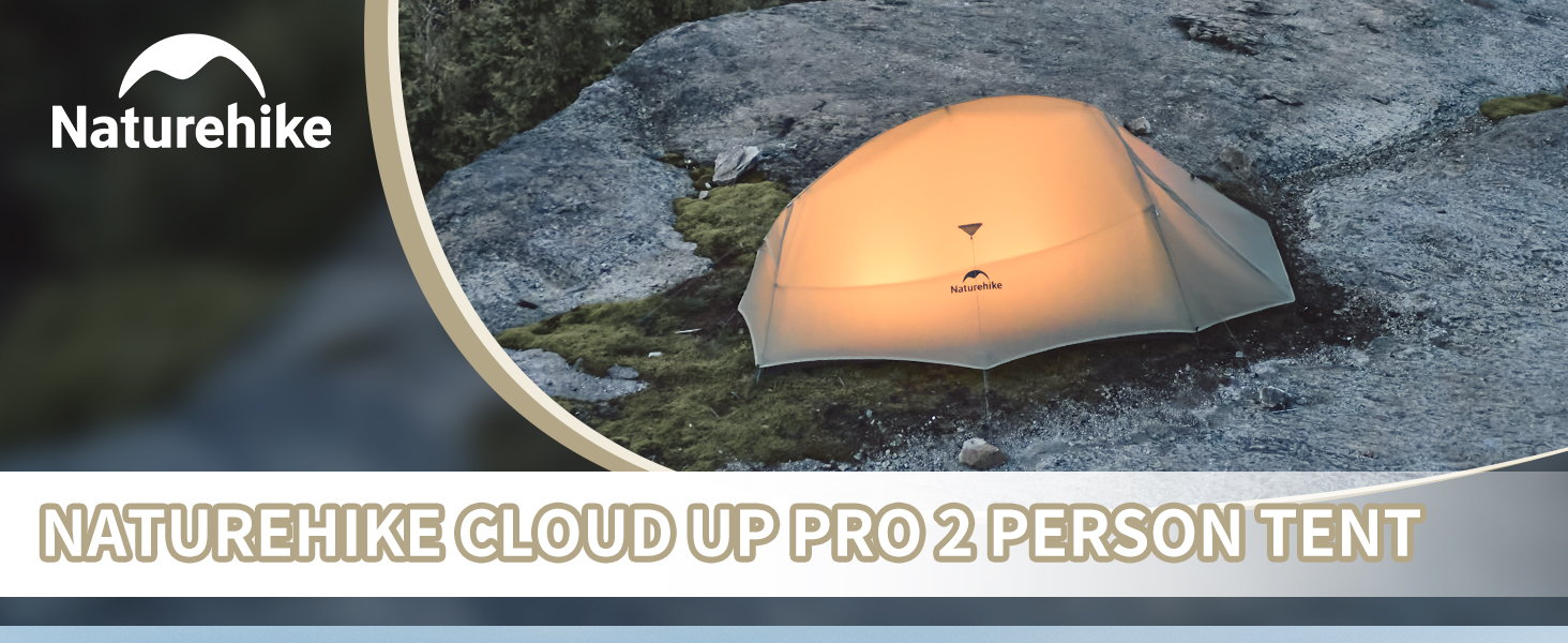 Намет Naturehike Cloud Up Pro 2 особи, легкий туристичний намет для кемпінгу, вітро- та водонепроникний, колір хакі