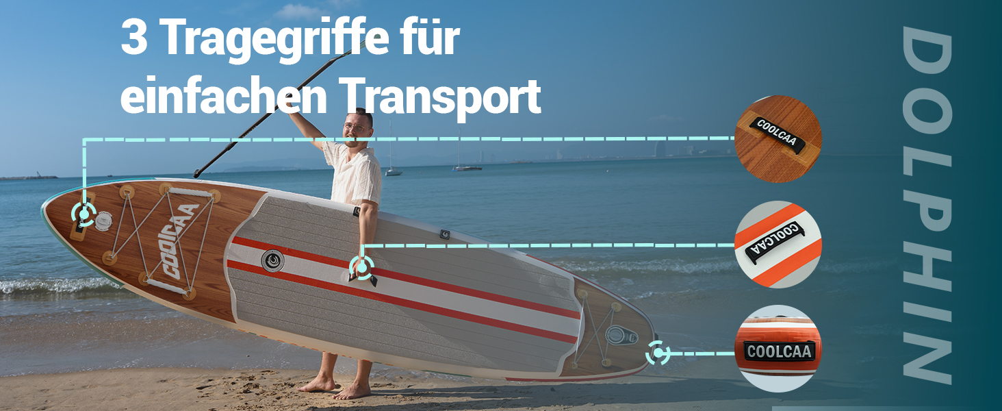SUP дошка COOLCAA 355 см Timber Skiff надувна з аксесуарами та сумкою для дорослих, вантажопідйомність 222 кг, ширина 86 см