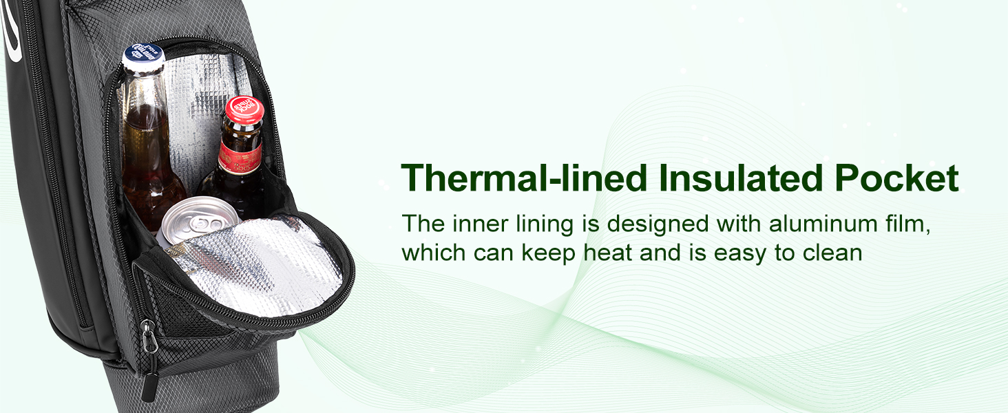Сумка для гольф-клубів на 7 місць, компактна, для поля та тренувального майданчика, легка, з ергономічним двошаровим ременем (Сіра)