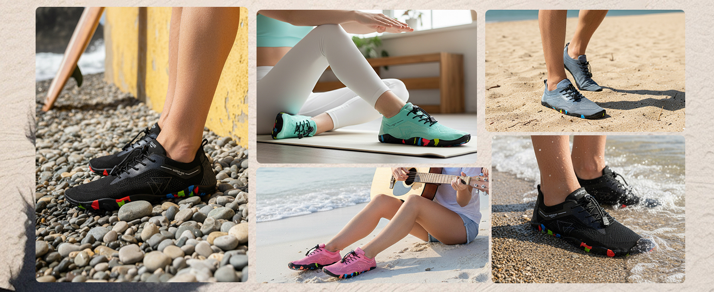 Водні шкарпетки WateLves для плавання, серфінгу та водних видів спорту. Швидка сушка, дихаючі, для жінок та чоловіків, розмір 36-48 EU, сірі та сині кольори.