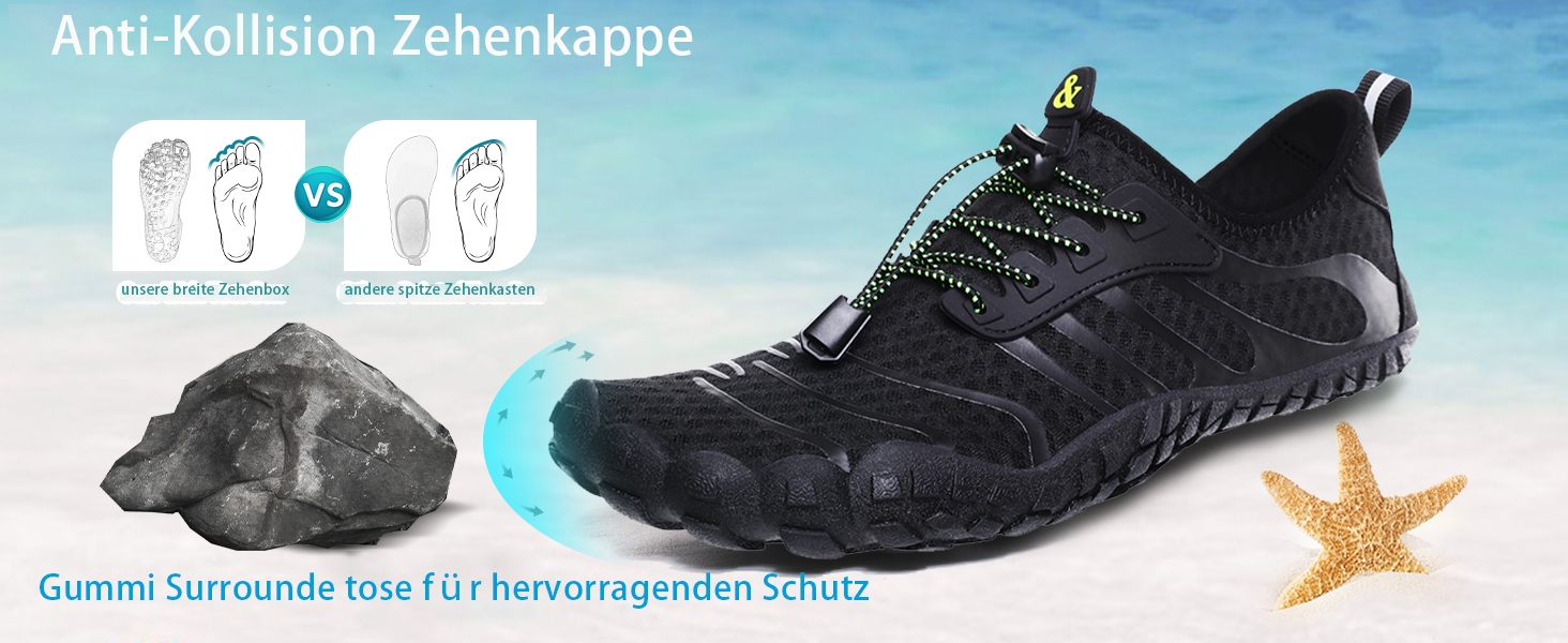 Шкарпетки для плавання та водних видів спорту: чоловічі та жіночі шкарпетки для пляжу, басейну та моря. Швидка сушка, дренажні отвори, унісекс, розміри 36-46 EU, колір блакитний