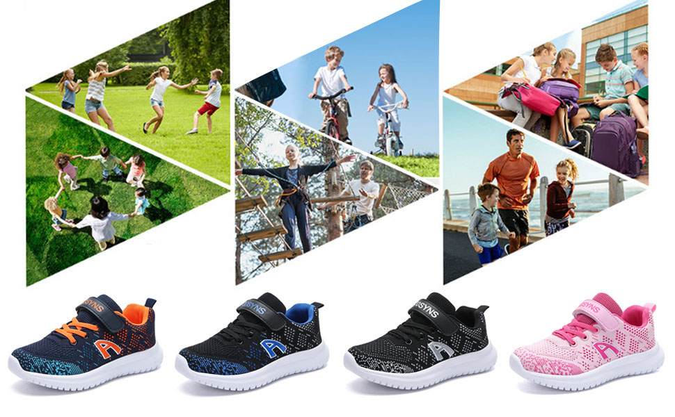 Дитячі кросівки для дівчаток та хлопчиків, спортивні, для бігу та прогулянок, розмір 35 EU, чорно-сині