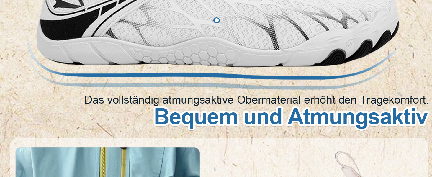 Взуття Barfuss для жінок та чоловіків: водяні, плавальні кросівки, дихаючі, швидковисихаючі, 36-46 EU, білий/золотий