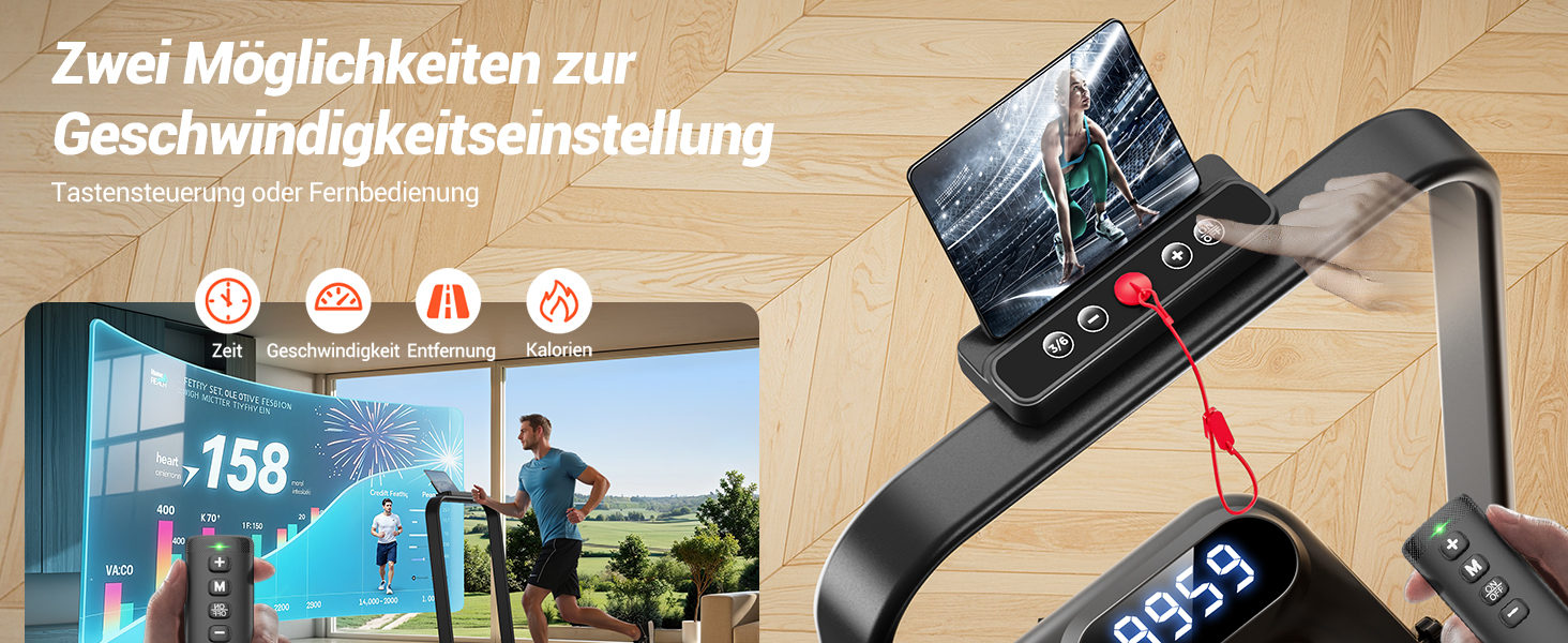 Біговий тренажер CURSOR 4-в-1 для дому, складаний, з нахилом 15%, Walking Pad з нахилом та потрійною амортизацією, дистанційним керуванням, максимальне навантаження 136 кг, нахил 9%