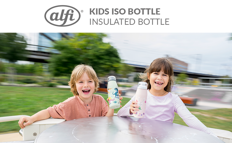 Термос-пляшка alfi KIDS ISO 500 мл рожевий для дітей, нержавіюча сталь, герметична, з кришкою, тримає 12 годин тепло, 24 години холод, для газованої води, BPA-free