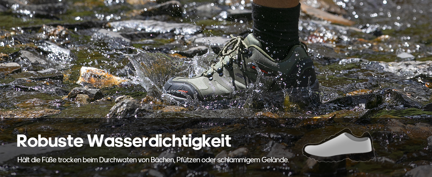 Чоловічі водонепроникні трекінгові черевики NORTIV - водонепроникні, легкі, для хайкінгу, кемпінгу, трекінгу, 45 EU, коричневі, чорні, світло-коричневі