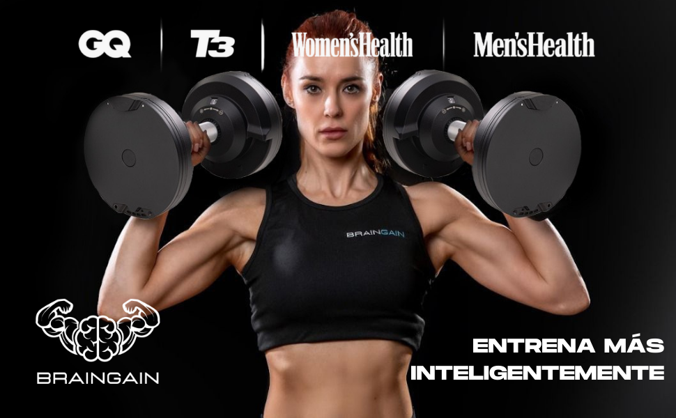 Регульовані гантелі BRAINGAIN - 23.5kg, 32.5kg, 41.5kg - Хром, для силових тренувань вдома (2 x 23,5kg)