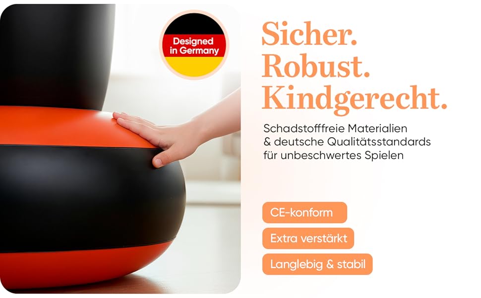 Боксерський мішок дитячий Lululearn® з поворотним верхом, з рукавичками для боксу (від 2 років) для хлопчиків та дівчаток: бокс, карате, тхеквондо