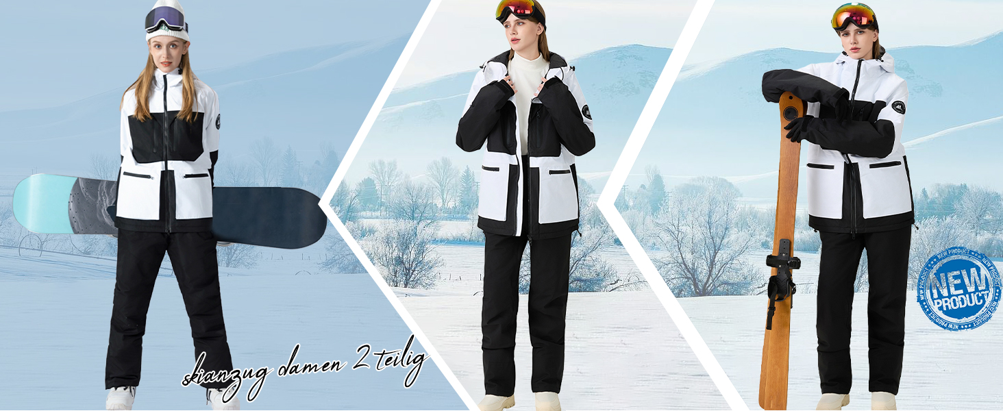 Костюм для сноубордингу та лижного спорту HOTIAN Daen (M, 167 GR+GR) - комплект куртка та штани, водонепроникний, вітронепроникний