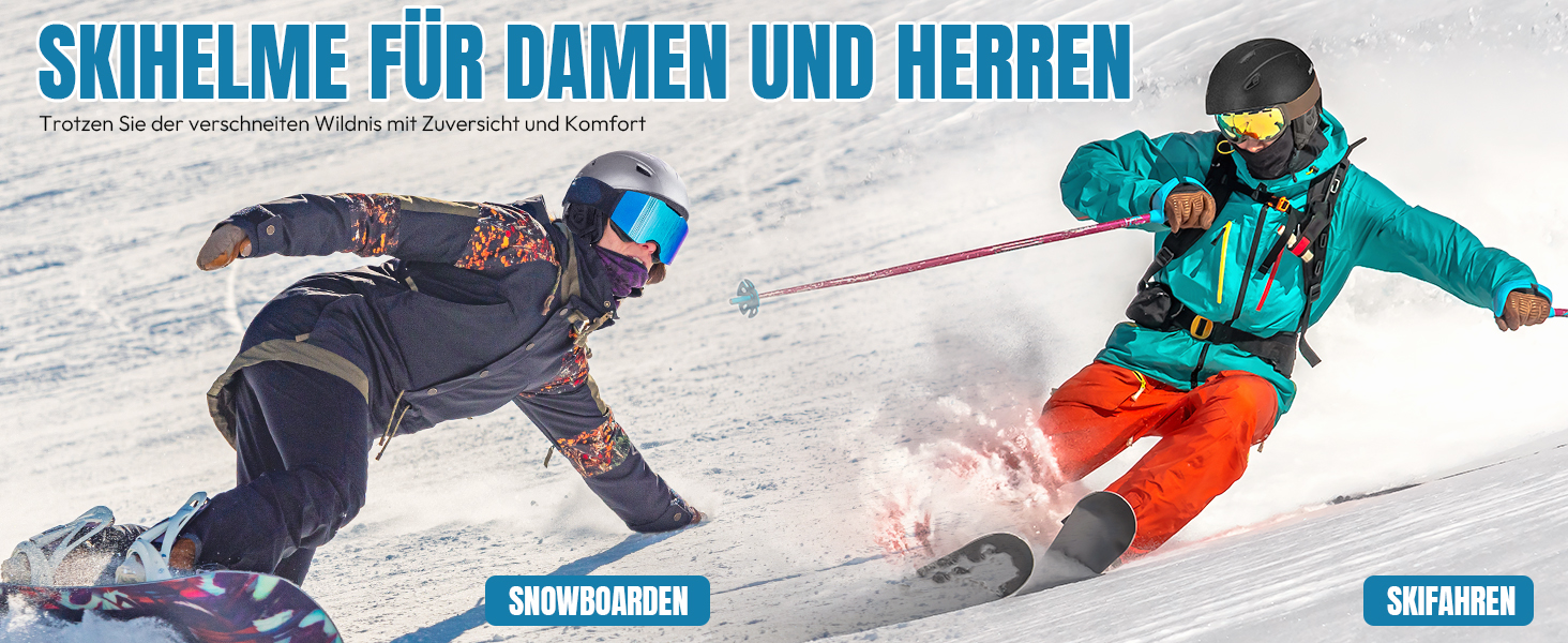 Шолом для лиж та сноуборду, чорний, регульований, з 12 вентиляційними отворами, знімний підкладковий шар та навушники, розмір M (55-58 см)