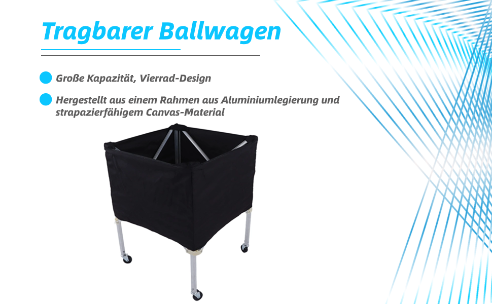 Портативний візок для м'ячів RiToEasysports, м'ячовий візок з колесами Складаний м'ячовий візок для баскетболу, футболу, волейболу