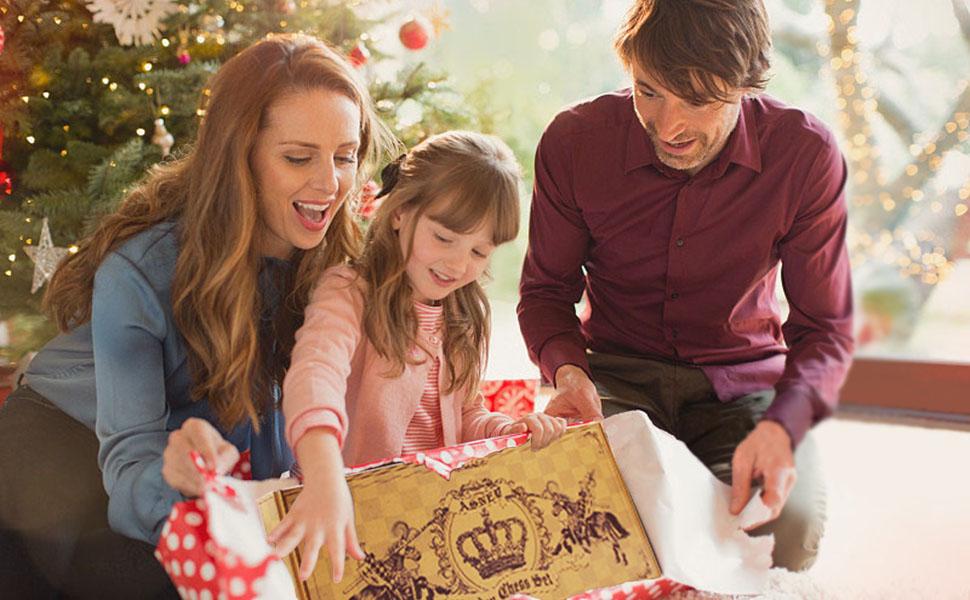 Магнітний шаховий набір ASNEY, 38x38 см, дерев'яний, з шаховими фігурами Staunton, для дорослих